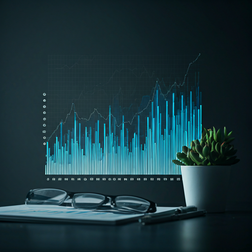 Abstract visualization of financial data streams and graphs